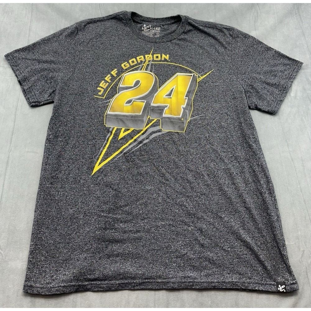 Jeff Gordon NASCAR Mens 2X TShirt Gray Chase Authentics Short Sleeve Racing